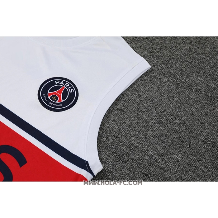 Camiseta de Entrenamiento Paris Saint-Germain 2022-2023 Sin Mangas Blanco y Rojo